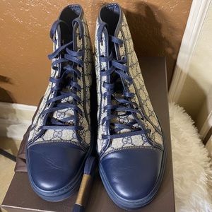 Men’s Gucci Tessuto GG Supreme High Top Sneakers